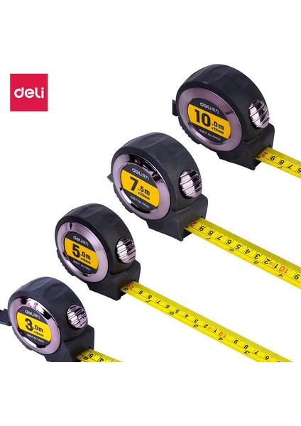 Güçlü Otomatik Kilitleme Mezura 5 Metre Daire Cetvel El Ölçer Cetvel 10 Cetvel Ev Çelik Mezura 7.5 Kutu Cetvel Kalınlaştırılmış ve Sertleştirilmiş (Yurt Dışından) fiyatları