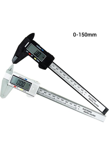~ 150MM 6 Inç LCD Dijital Elektronik Sürmeli Kumpas Ölçer Mikrometre Ölçme Aracı Plastik Şeffaf Kutu ile (Yurt Dışından)