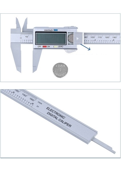 ~ 150MM 6 Inç LCD Dijital Elektronik Sürmeli Kumpas Ölçer Mikrometre Ölçme Aracı Plastik Şeffaf Kutu ile (Yurt Dışından) fırsatları