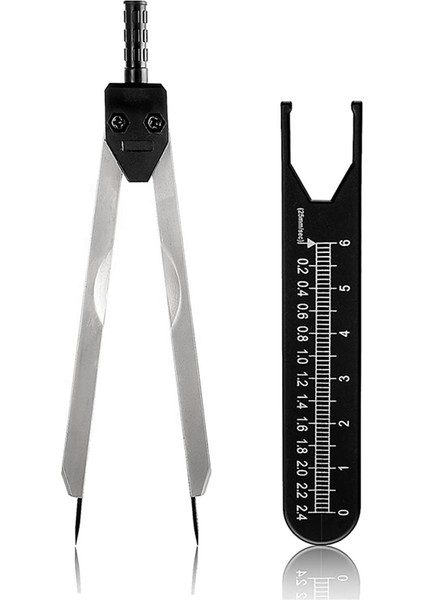 Ekg Kaliper Ölçüm Aleti Metal Ekg Kaliperleri Cetvel ile Hemşire Veya Doktor Için Siyah Kaliper Bölücü (Yurt Dışından)