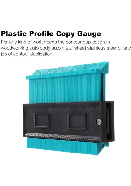 Kontur Ölçer Plastik Profil Kopya Ölçer Teksir Makinesi Standart Ahşap Markalama Aracı - Yeşil (Yurt Dışından) fırsatları