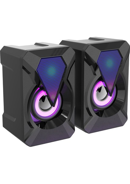 Bilgisayar Hoparlörü USB ile Çalışan Pc Hoparlörü 3,5 mm Ses Jakı Ev Ofis (Yurt Dışından)