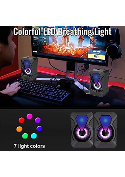 Bilgisayar Hoparlörü USB ile Çalışan Pc Hoparlörü 3,5 mm Ses Jakı Ev Ofis (Yurt Dışından) fırsatları