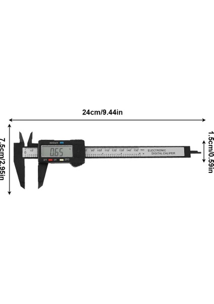 Dijital Kumpas Rtable Elektronik Sürmeli Kumpas 100MM Kaliper Mikrometre Dijital Cetvel Ölçme Aracı 150MM 0.1mm (Yurt Dışından)