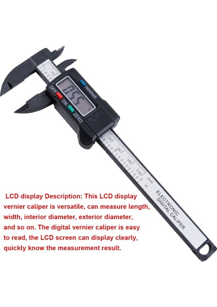 Dijital Kumpas Rtable Elektronik Sürmeli Kumpas 100MM Kaliper Mikrometre Dijital Cetvel Ölçme Aracı 150MM 0.1mm (Yurt Dışından)