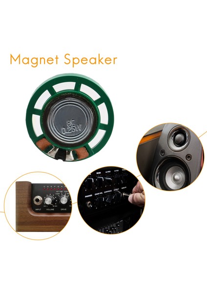 2 Adet 1/4W 0.25W 8ohm 27MM Yuvarlak Harici Mıknatıslı Hoparlör Hoparlör (Yurt Dışından)