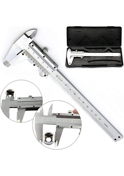 Vernier Kumpas Karbon Çeliği Kılıflı Mikrometre Ölçme Aracı Ölçer 150MM/0.02MM (Yurt Dışından) modelleri