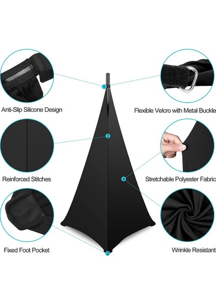 Çoğu Ayarlanabilir Tripod Hoparlör Standıyla Uyumlu Dj Hoparlör Kapağı (Yurt Dışından)