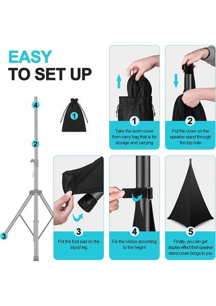 Çoğu Ayarlanabilir Tripod Hoparlör Standıyla Uyumlu Dj Hoparlör Kapağı (Yurt Dışından)