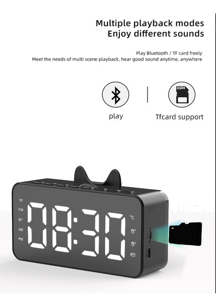 Ev Ofis Beyazı Için Çok Fonksiyonlu Alarm Radyo Saati LCD Ekran (Yurt Dışından)