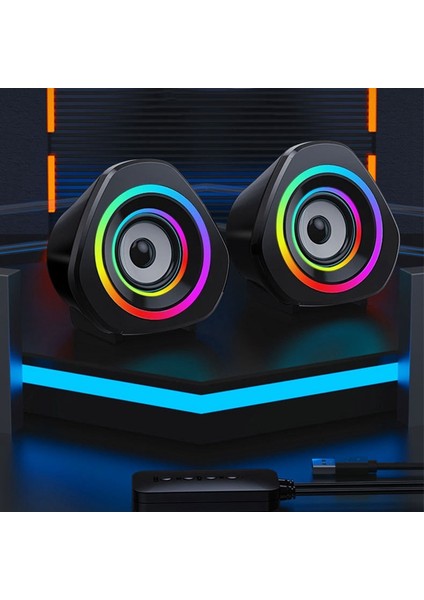 Mini Hoparlör 360 Derece Hi-Fi Ses Efekti 3,5 mm Fiş -A (Yurt Dışından)
