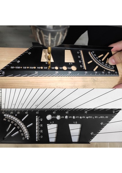 Göbeklady Çok Fonksiyonlu Cetvel 45/90 Derece Çizgi Açısı Cetveli Durdurma Tipi Cetvel (Yurt Dışından) fırsatları