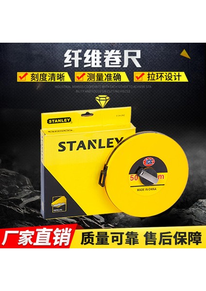 Ölçme Aracı Fiber Mezura 30M50M100M Site Ölçüm Mezura Ev Dekorasyon Ölçüm Deri Mezura (Yurt Dışından)