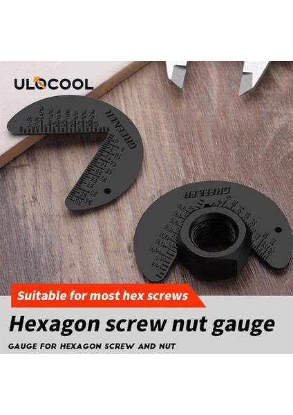 Ölçer Altıgen Vida Somunu Metrik Inç Entegre Model Yarıçap Ölçer 60 Derece Diş Pitch Cetvel Ölçme Aletleri (Yurt Dışından)