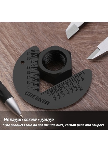 Ölçer Altıgen Vida Somunu Metrik Inç Entegre Model Yarıçap Ölçer 60 Derece Diş Pitch Cetvel Ölçme Aletleri (Yurt Dışından) modelleri