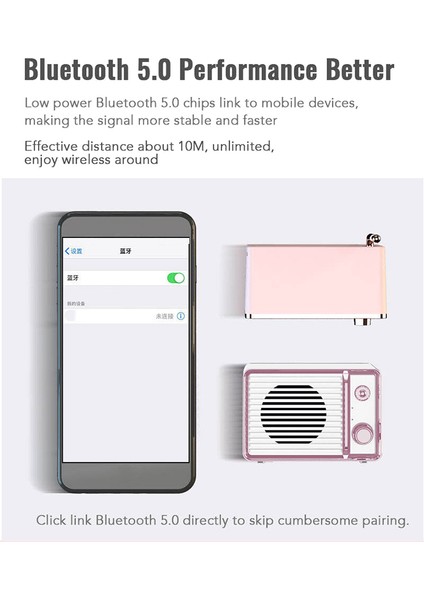 3D Çevresel Mini Ses Bluetooth Çevresel Şarj Edilebilir Ses (Pembe) (Yurt Dışından)