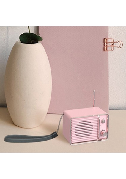 3D Çevresel Mini Ses Bluetooth Çevresel Şarj Edilebilir Ses (Pembe) (Yurt Dışından)