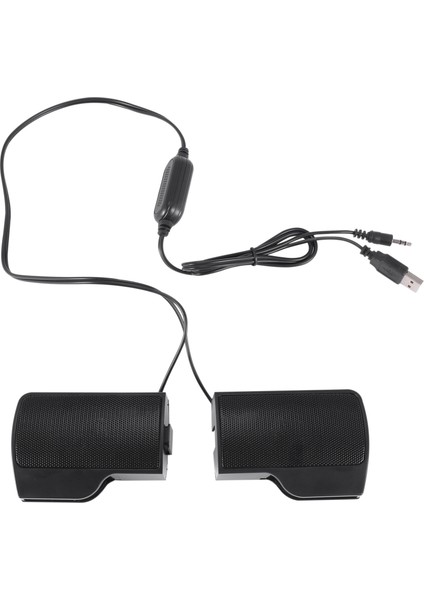 Dizüstü Dizüstü Bilgisayar Için Klip Mini Taşınabilir USB Stereo Hoparlör Soundbar (Yurt Dışından)