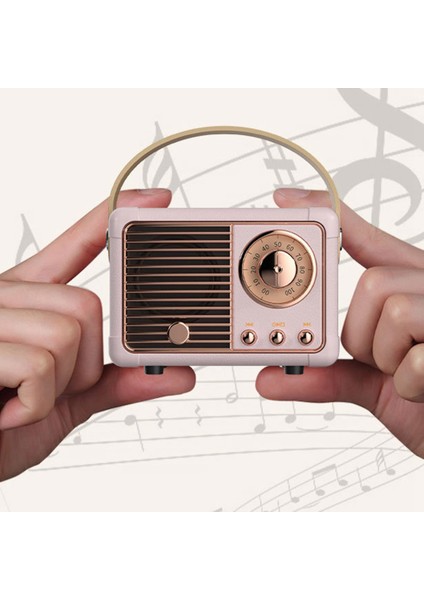 Retro Bluetooth Hoparlör HM11 Klasik Retro Mini Müzik Çalar Bej (Yurt Dışından)