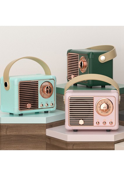 Retro Bluetooth Hoparlör HM11 Klasik Retro Mini Müzik Çalar Bej (Yurt Dışından)