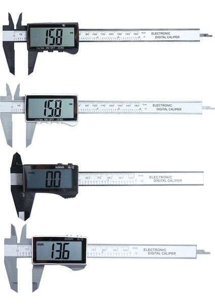 100/150MM Dijital Kumpas Elektronik Sürmeli Kumpas LCD Caon Fiber Arama Sürmeli Kumpas Ölçer Mikrometre Ölçme Araçları (Yurt Dışından)