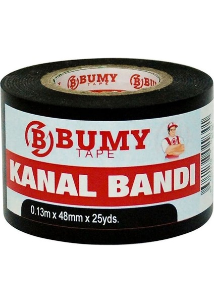 Pvc Kanal Bandı Siyah 0.13 mm x 48 mm x 25 Yds
