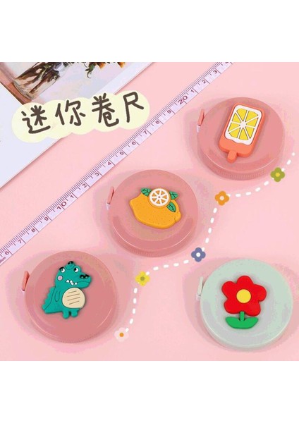 Luhao Karikatür Mini 1.5 M Mezura Metre Cetvel Öğrenci Taşınabilir Ölçüm Taşınabilir Sevimli Yumuşak Cetvel Çift Taraflı Geri Çekilebilir Mezura (Yurt Dışından)