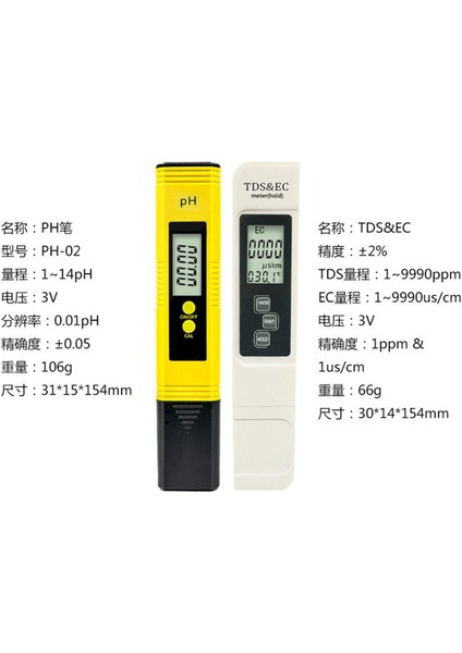 Ph Test Kalemi Su Kalitesi Ph Test Kalemi Ph Ölçer Içme Suyu Arıtıcısı Tds Test Kalemi Iletkenlik Ölçer Ec Değeri (Yurt Dışından)