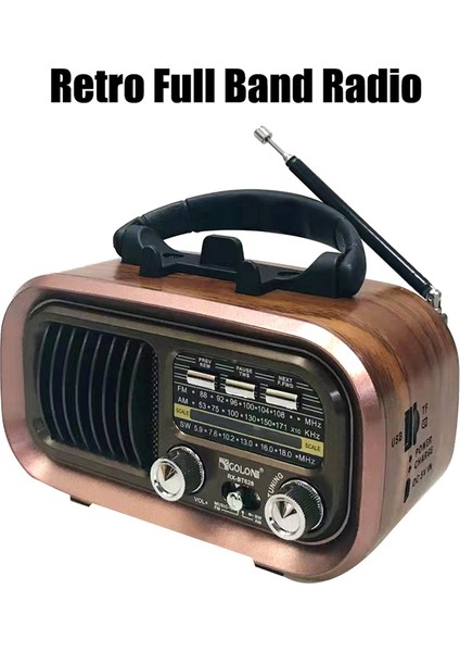 Golon Retro Fm/am/sw Radyo Tam Bant Taşınabilir Radyo Alıcısı (Yurt Dışından)