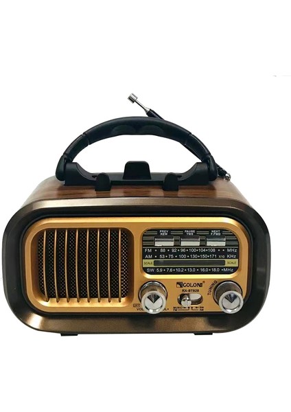 Golon Retro Fm/am/sw Radyo Tam Bant Taşınabilir Radyo Alıcısı (Yurt Dışından)