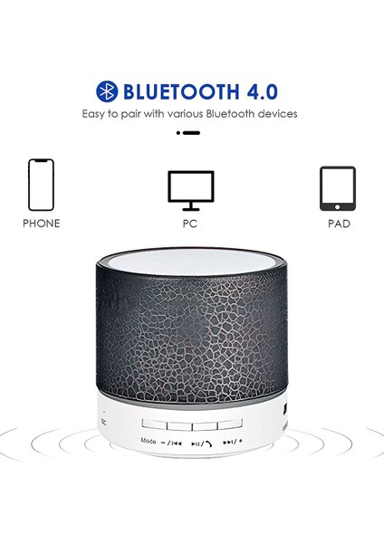 Mini Kablosuz Bt Hoparlör, USB Subwoofer Hoparlör Müzik Çalar (Yurt Dışından)