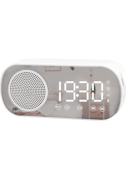 Fm Radyo ve Bluetooth Hoparlörlü LED Dijital Çalar Saat (Yurt Dışından)