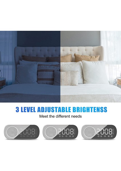 Fm Radyo ve Bluetooth Hoparlörlü LED Dijital Çalar Saat (Yurt Dışından) indirimleri