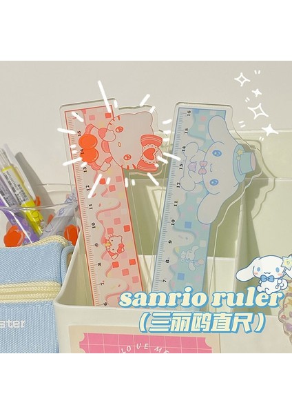Sanrio Akrilik Cetvel Kt Kedi Yeşim Defne Köpek Desen Öğrenci Şeffaf Kız Kalp Çizim Ölçüm Cetveli (Yurt Dışından) fiyatları