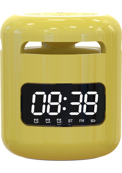 Kablosuz Bluetooth 5.0 Hoparlör Hifi Ses Kalitesi LED Sıcak, Sarı (Yurt Dışından)