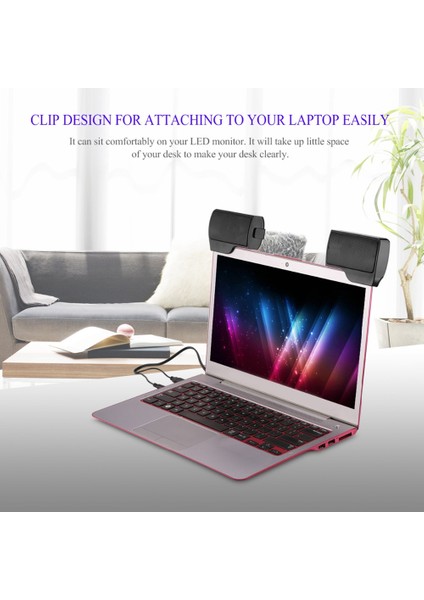 Taşınabilir Mini Klip USB Stereo Hoparlör Ses Çubuğu Klipsli Hoparlörler (Yurt Dışından) fırsatları