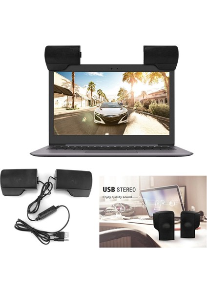 Taşınabilir Mini Klip USB Stereo Hoparlör Ses Çubuğu Klipsli Hoparlörler (Yurt Dışından) indirimleri