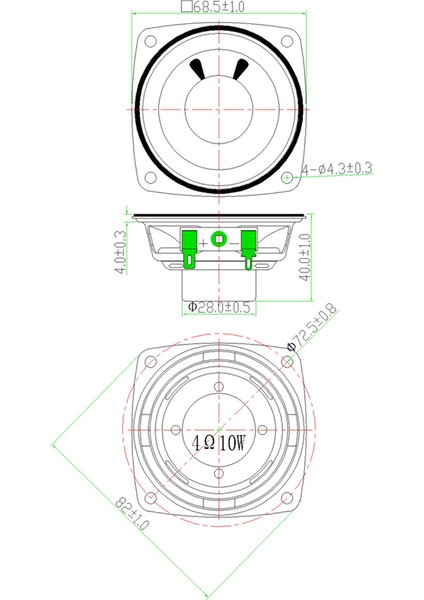 4ω 10W Ses 66MM 2,5 Inç Multimedya Hoparlör Dıy Ses Hoparlörü (Yurt Dışından)