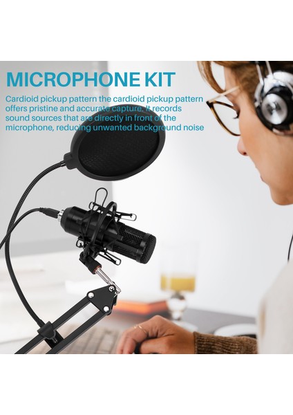 USB Akış Podcast Pc Mikrofon Kardioid Kondenser Mikrofon Kiti (Yurt Dışından)