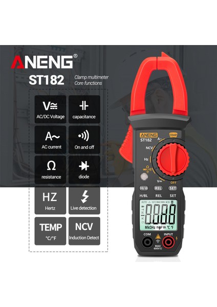 Aneng ST182 Dijital Pens Metre Ac Akım Multimetre Dc/ac Gerilim Ampermetre Gerilim Test Cihazı Amp Ncv Ohm Testi (Yurt Dışından) modelleri