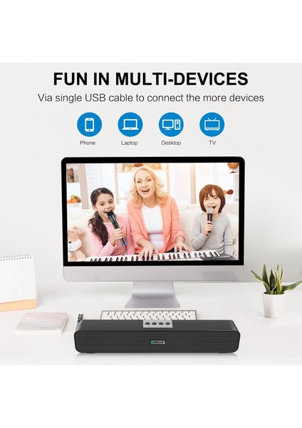 Puluz Soundbar Kablolu ve Kablosuz Bluetooth Ev Çevresel Hoparlör (Yurt Dışından)