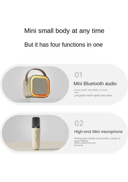 Taşınabilir K12 Bluetooth Küçük Ev Ktv Mikrofon Hoparlör Pembe (Yurt Dışından)