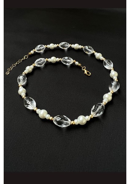 Cam Incili Kristal Cam Tasarım Kolye