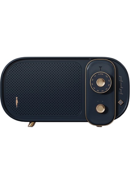 Taşınabilir Bluetooth Hoparlör Retro Mini Ev Subwoofer Hoparlörü, Mavi (Yurt Dışından)