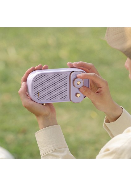 Taşınabilir Bluetooth Hoparlör Retro Mini Ev Subwoofer Hoparlörü, Mavi (Yurt Dışından)