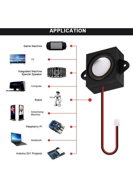 Rduino Tek Kaviteli Mini Hoparlör Için 2pcs 4 Ohm 3 Watt Hoparlör (Yurt Dışından)