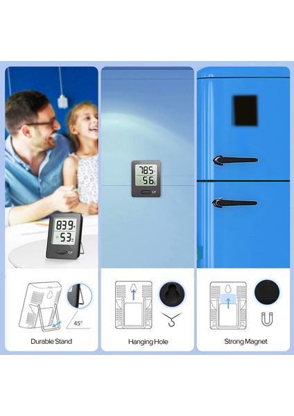 LCD Ekranlı Dijital Termometre Higrometre, Nem Ölçer, 2'li Paket (Yurt Dışından) modelleri