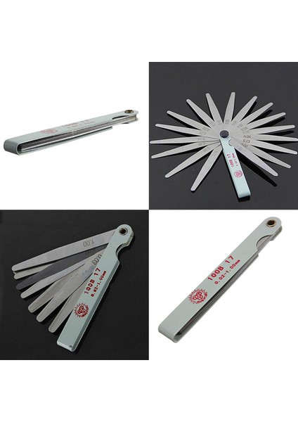 【ayak Izi】 Üstü Kullanışlı Metrik Feeler Ölçer Boşluk Dolgu Kalınlığı Ölçüm Aracı 17 Bıçak (Yurt Dışından)