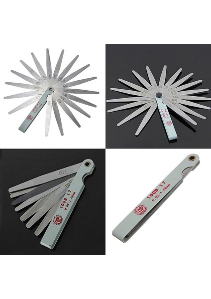 【ayak Izi】 Üstü Kullanışlı Metrik Feeler Ölçer Boşluk Dolgu Kalınlığı Ölçüm Aracı 17 Bıçak (Yurt Dışından) fiyatları