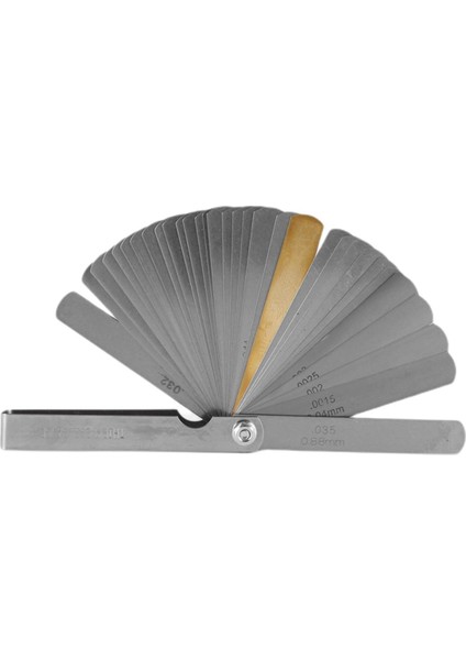64X Mesafe Ölçer Feeler Ölçer Valf Öğretme Feeler Ölçer 0,04-0,88 mm Boşluk Boyutu (Yurt Dışından) fiyatları
